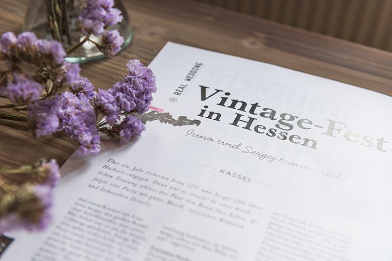 Hochzeitsfotograf Kassel - Veröffentlichung im Braut Magazin